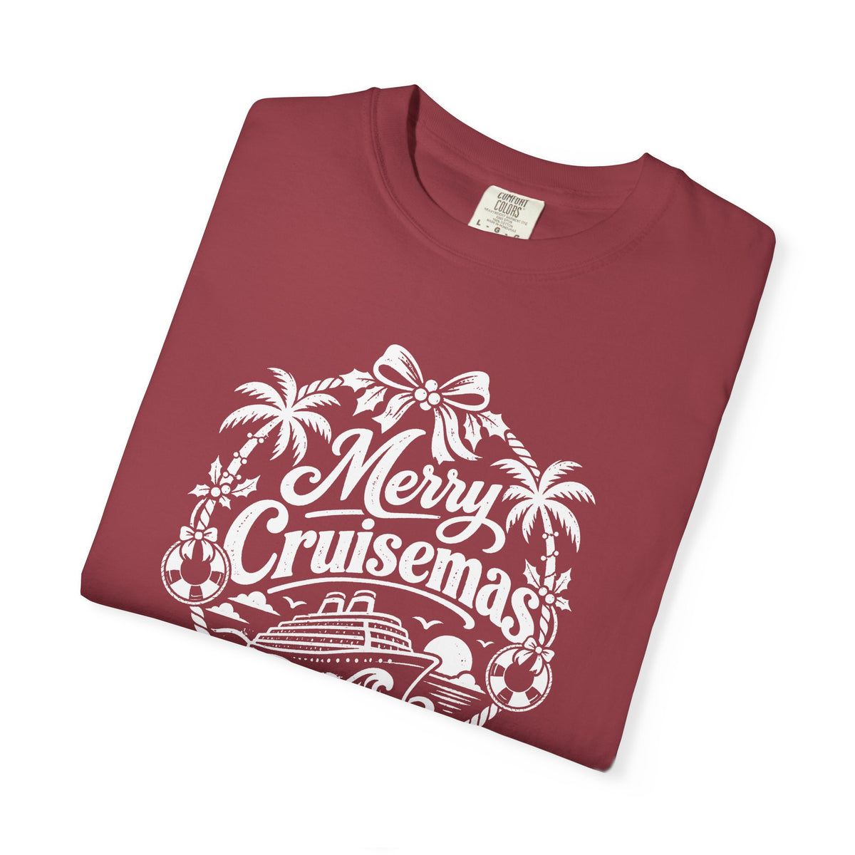 Custom Merry Cruisemas Palm Wreath Christmas Cruise Shirt