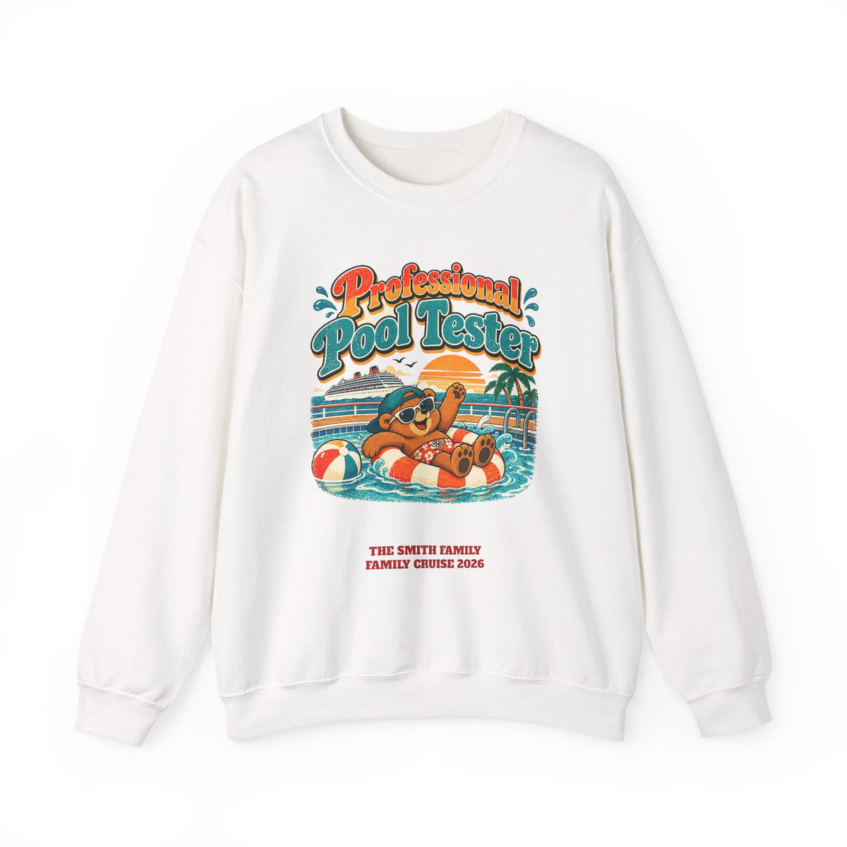 Custom Pool Tester Family Cruise Sweatshirt