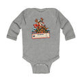 Custom Baby Reindeer Captain Christmas Cruise Long Sleeve Onesie