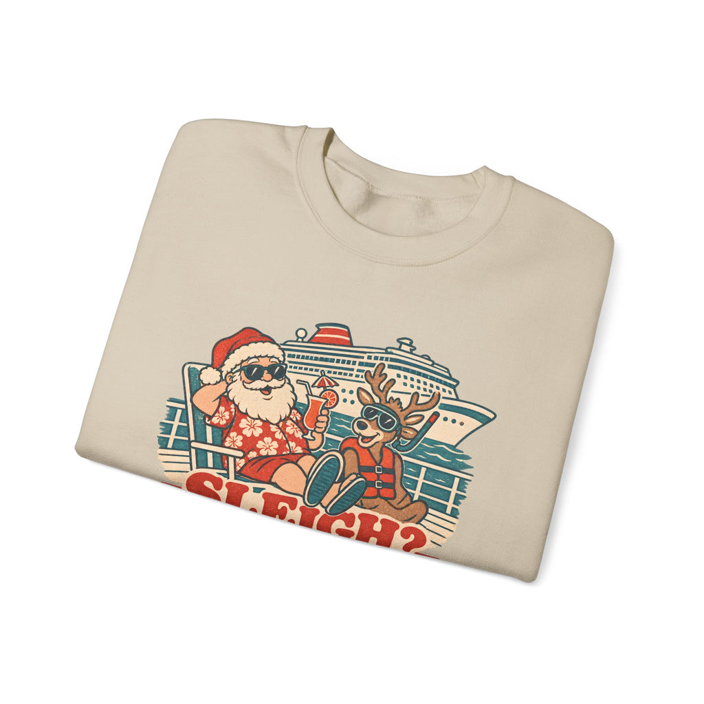 Custom Sleigh We Took a Ship Family Christmas Cruise Sweatshirt