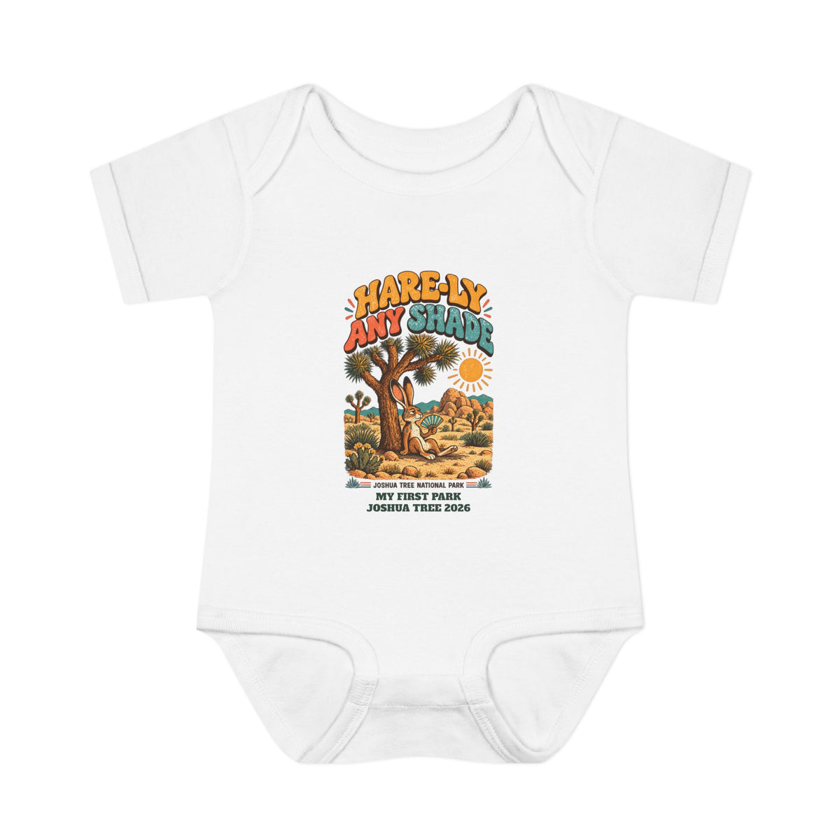 Custom Baby Joshua Tree National Park Hare-ly Any Shade Onesie