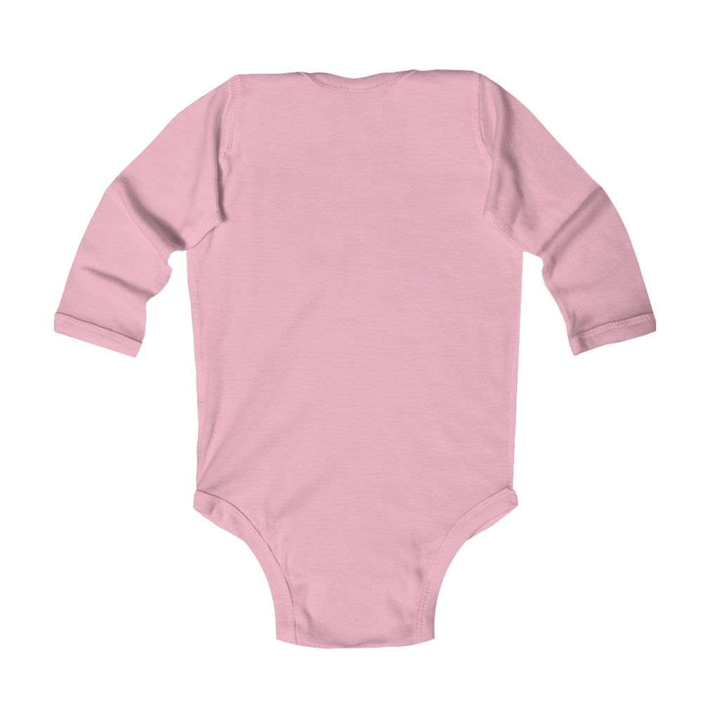 Custom Baby Christmas Adventures Vintage Stamp Long Sleeve Onesie