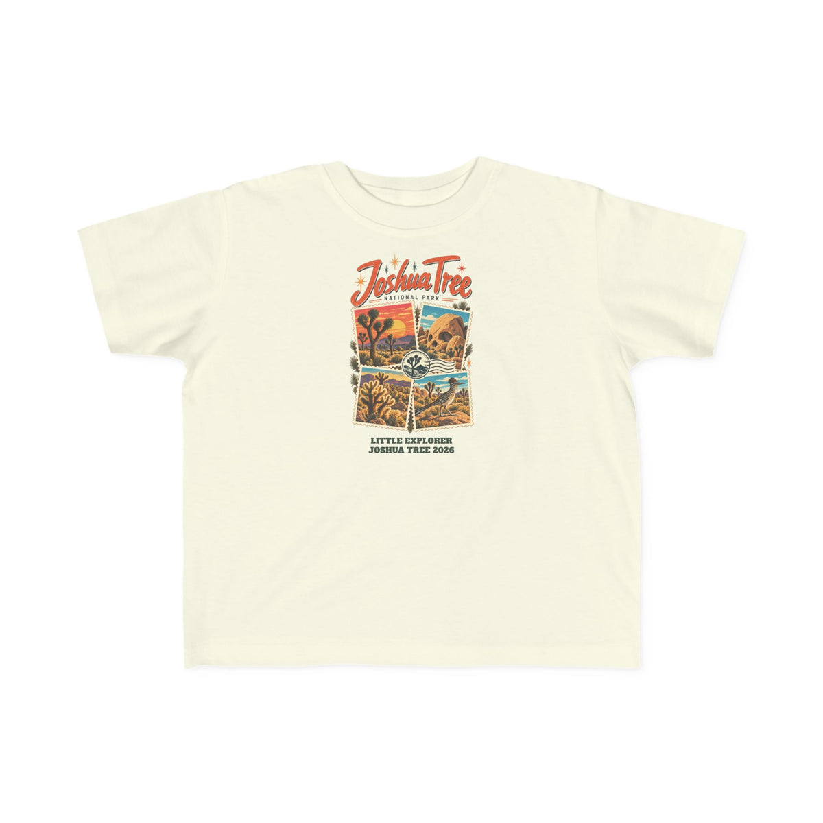 Custom Toddler Joshua Tree National Park Stamp Collage Shirt