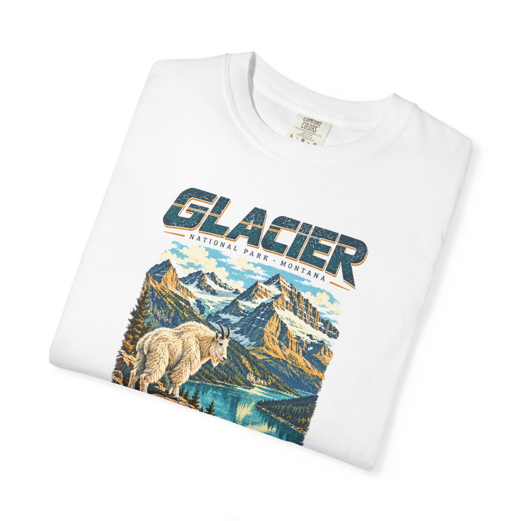 Custom Glacier National Park Vintage Mountain Goat Shirt