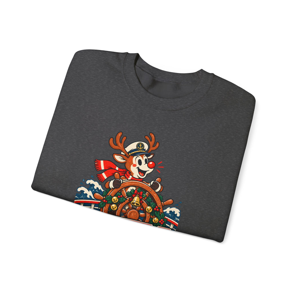 Custom Reindeer Captain Christmas Cruise Sweatshirt