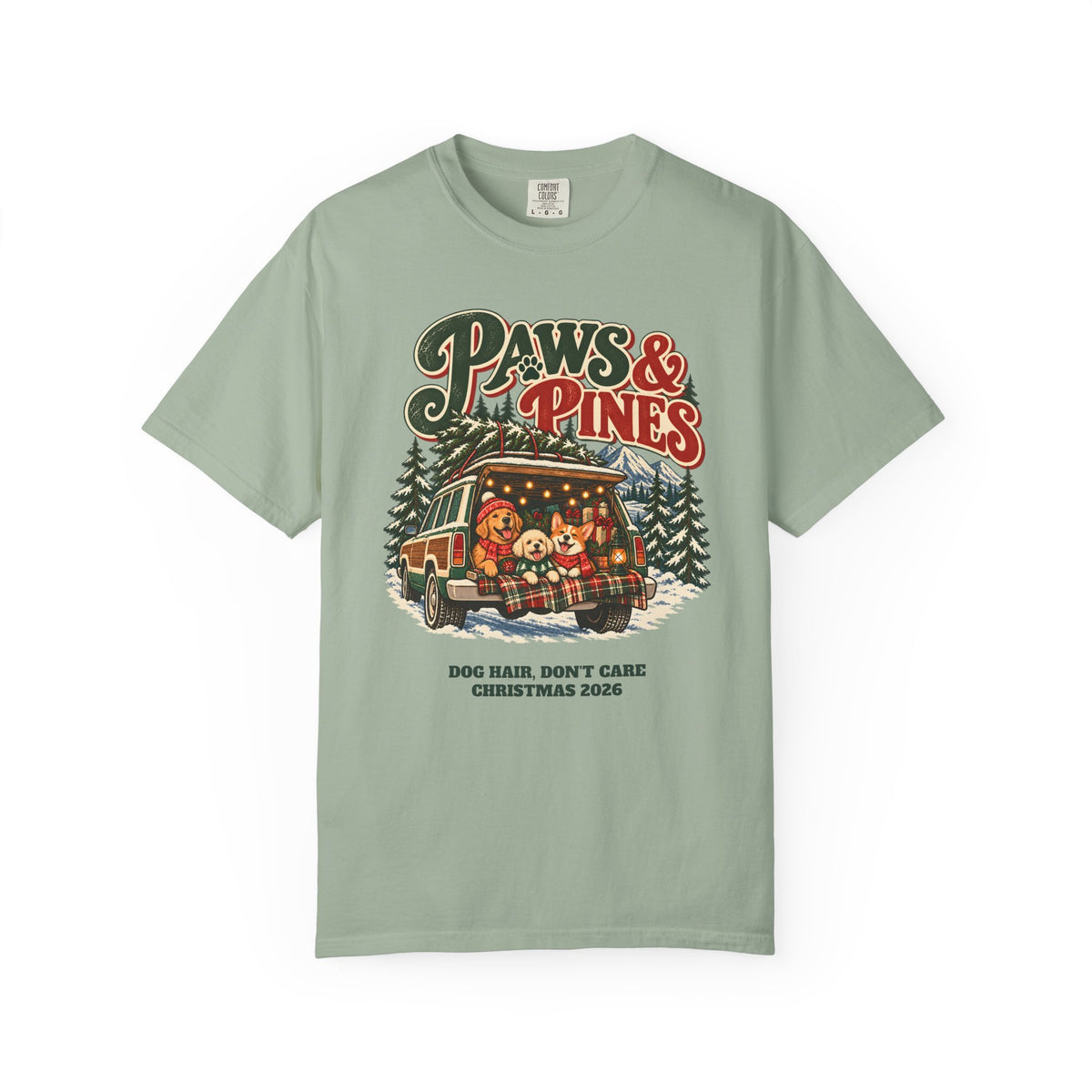 Custom Paws & Pines Christmas Dog Shirt