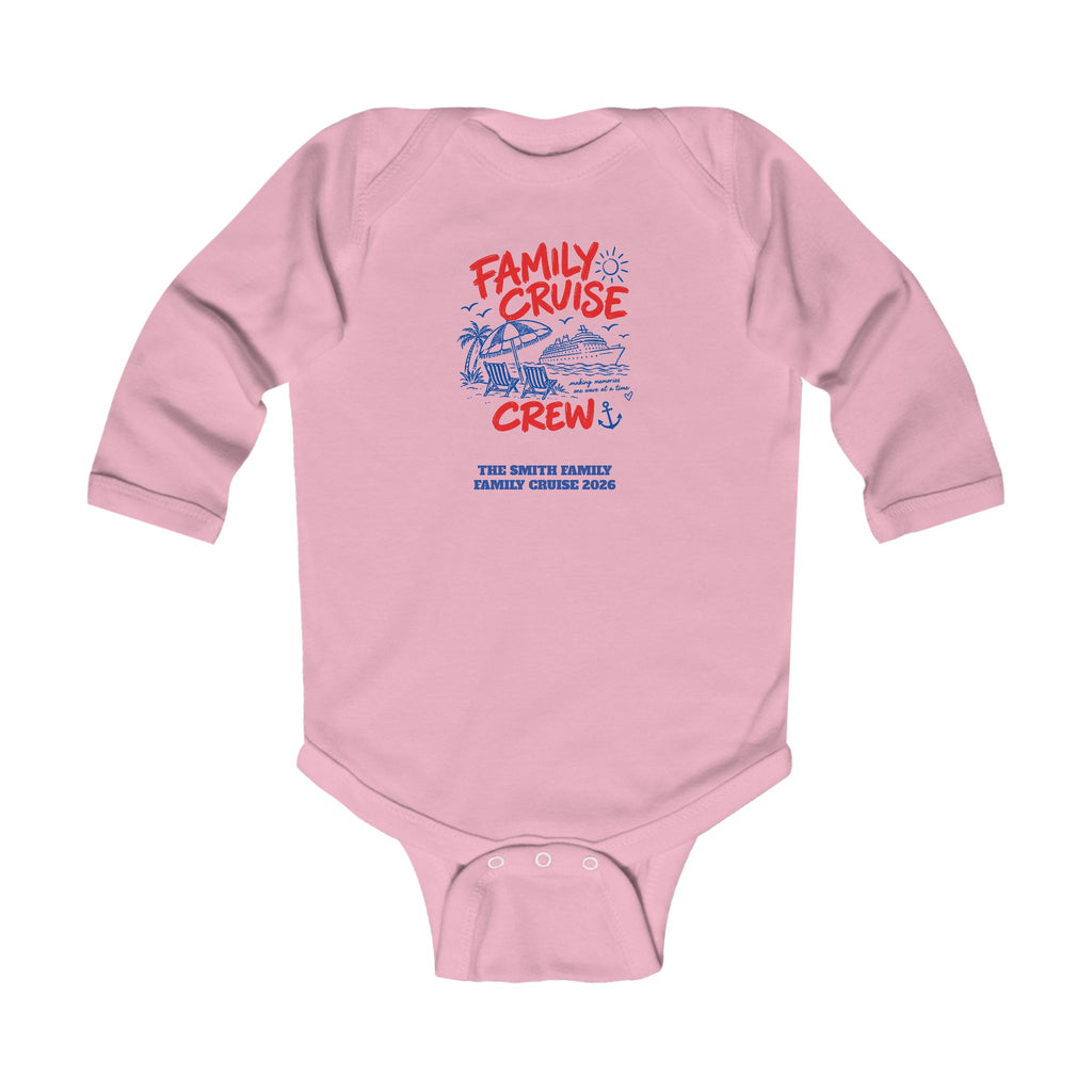 Custom Baby Family Cruise Crew Long Sleeve Onesie