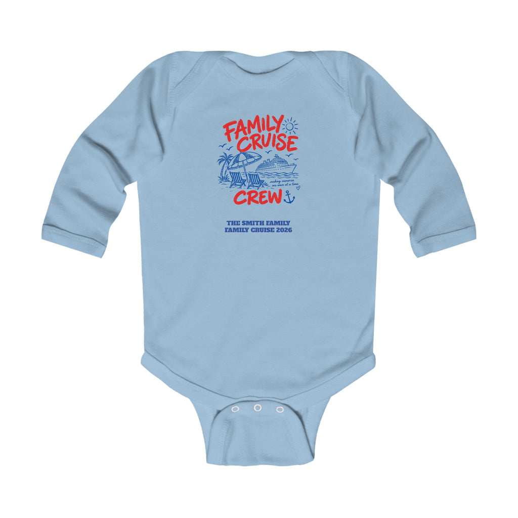 Custom Baby Family Cruise Crew Long Sleeve Onesie