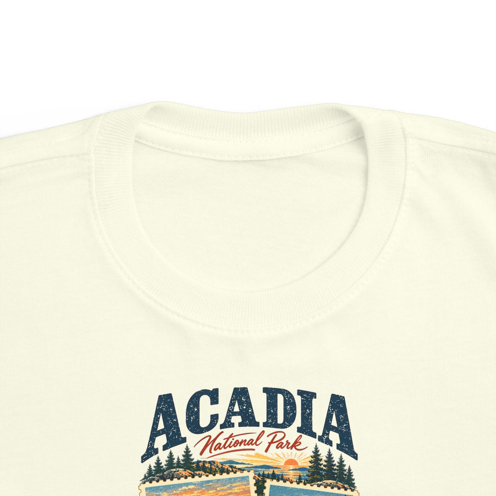 Custom Toddler Acadia National Park Stamp Collage Shirt