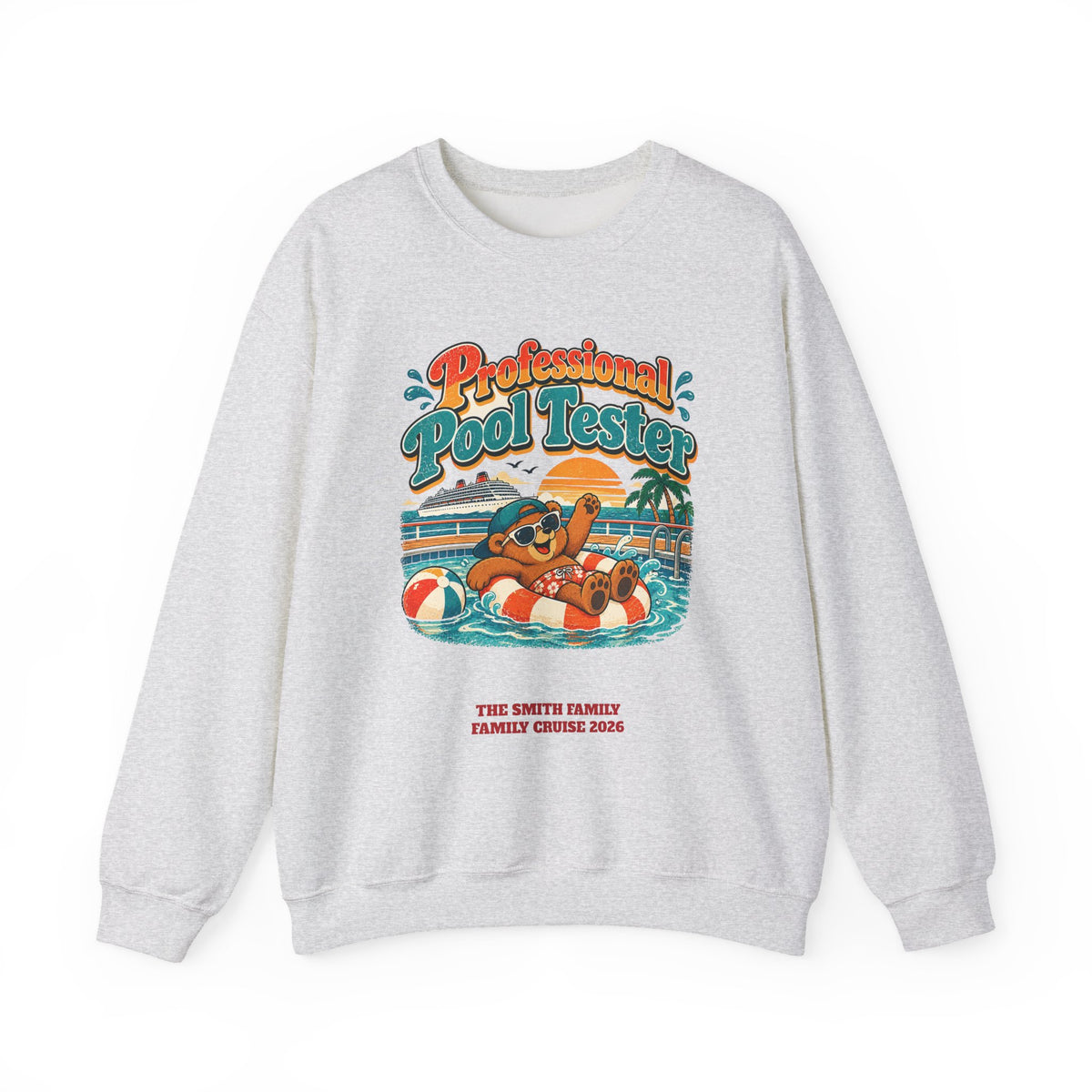 Custom Pool Tester Family Cruise Sweatshirt