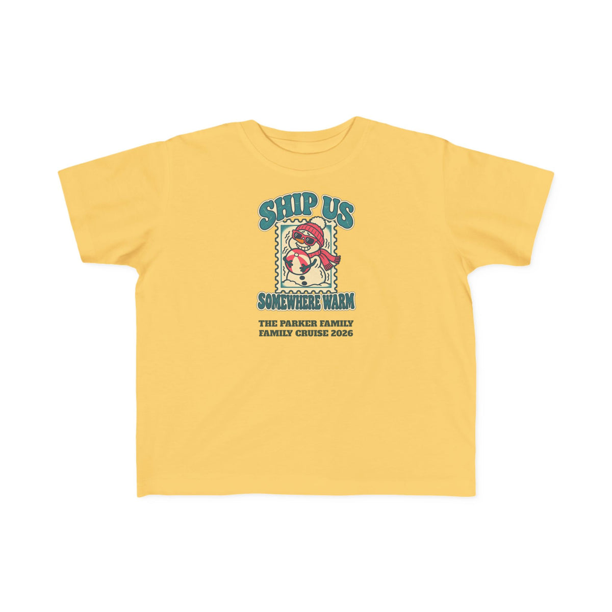 Custom Toddler Ship Us Somewhere Warm Cruise Shirt
