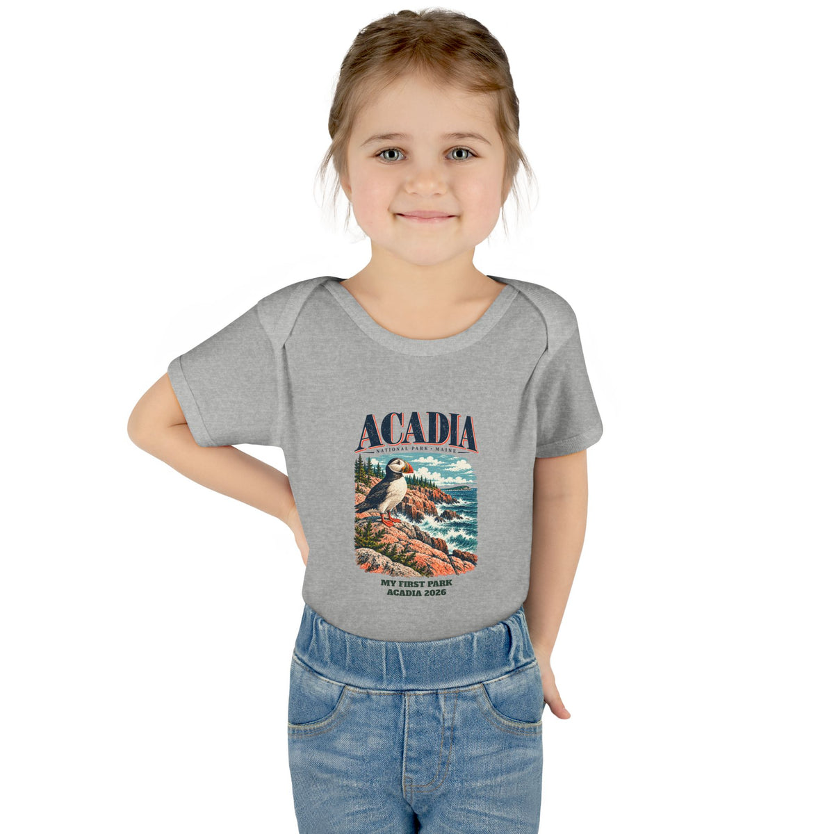 Custom Baby Acadia National Park Puffin Onesie