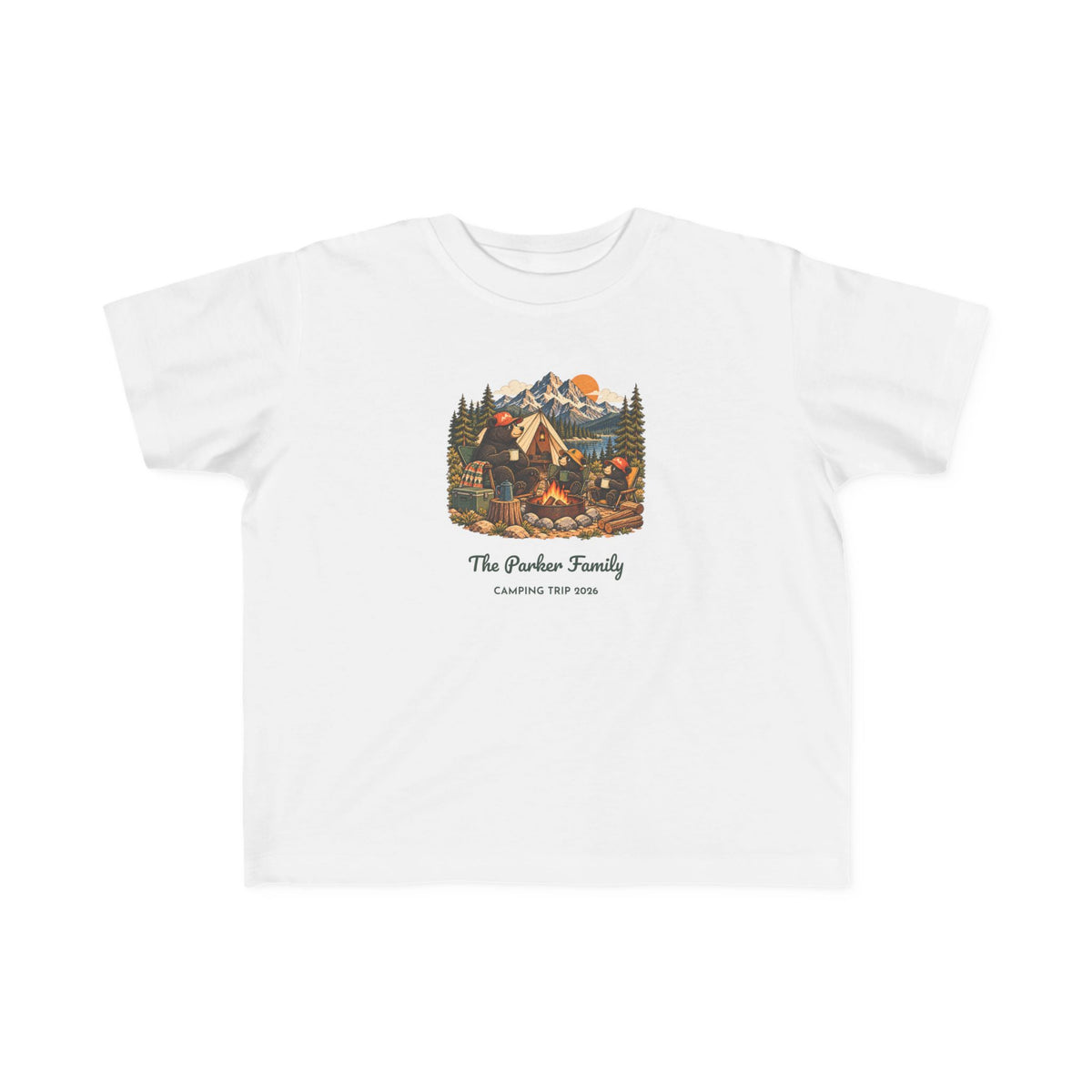 Custom Toddler Bear Campfire Tee