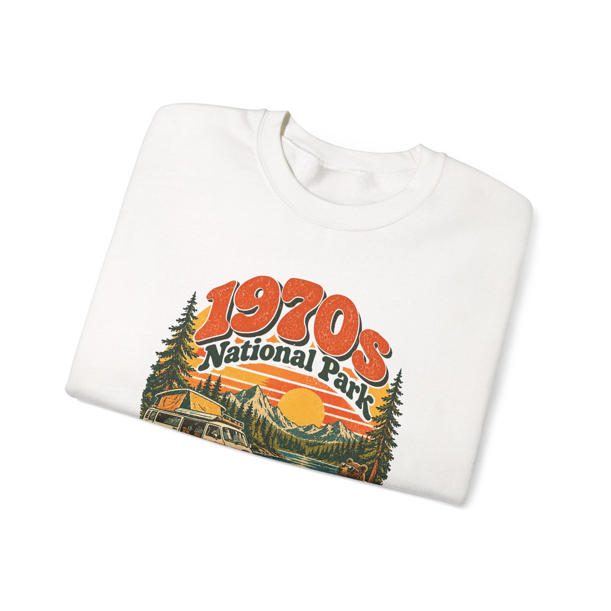 Custom 1970s National Park Family Camping Sweatshirt