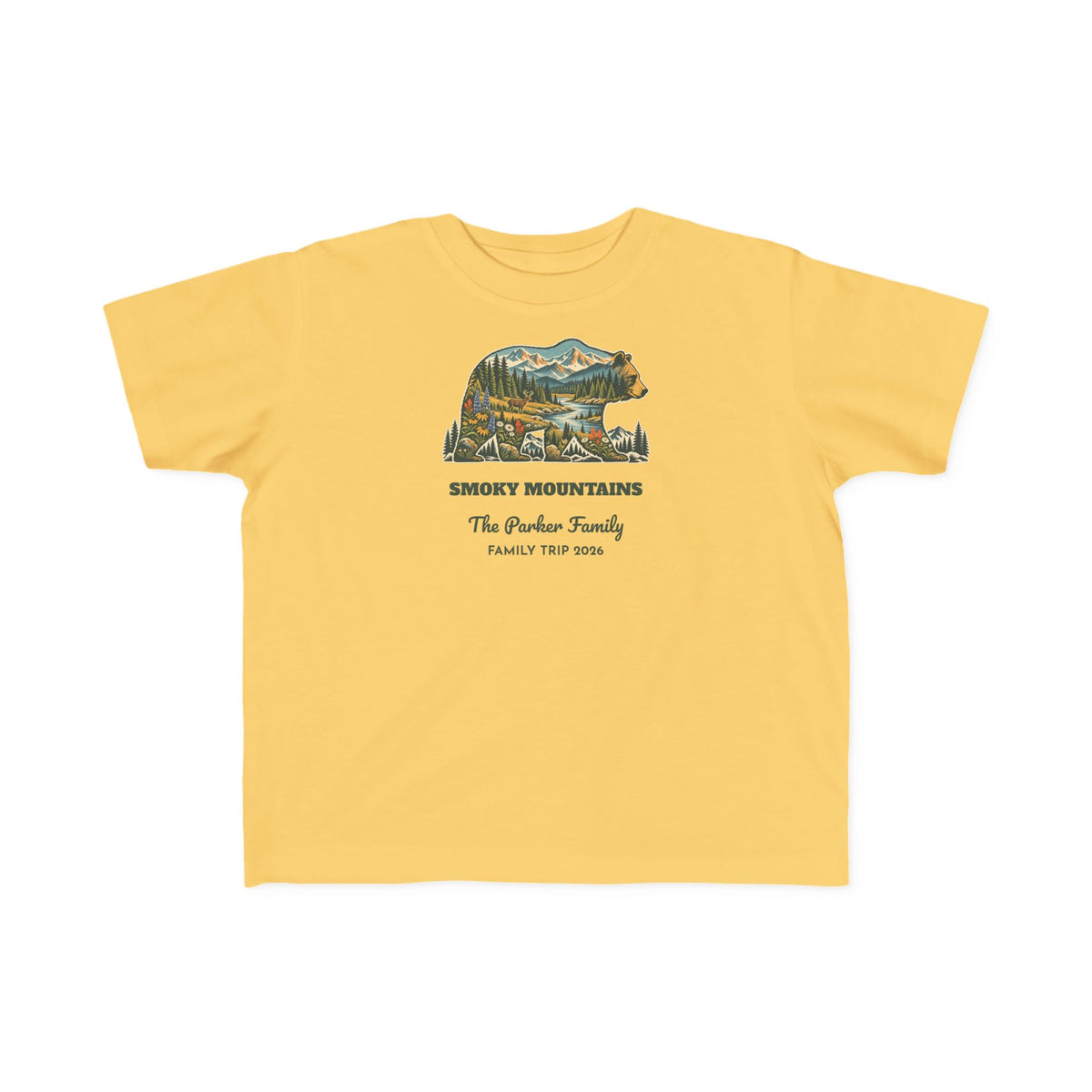 Custom Toddler National Park Bear Tee