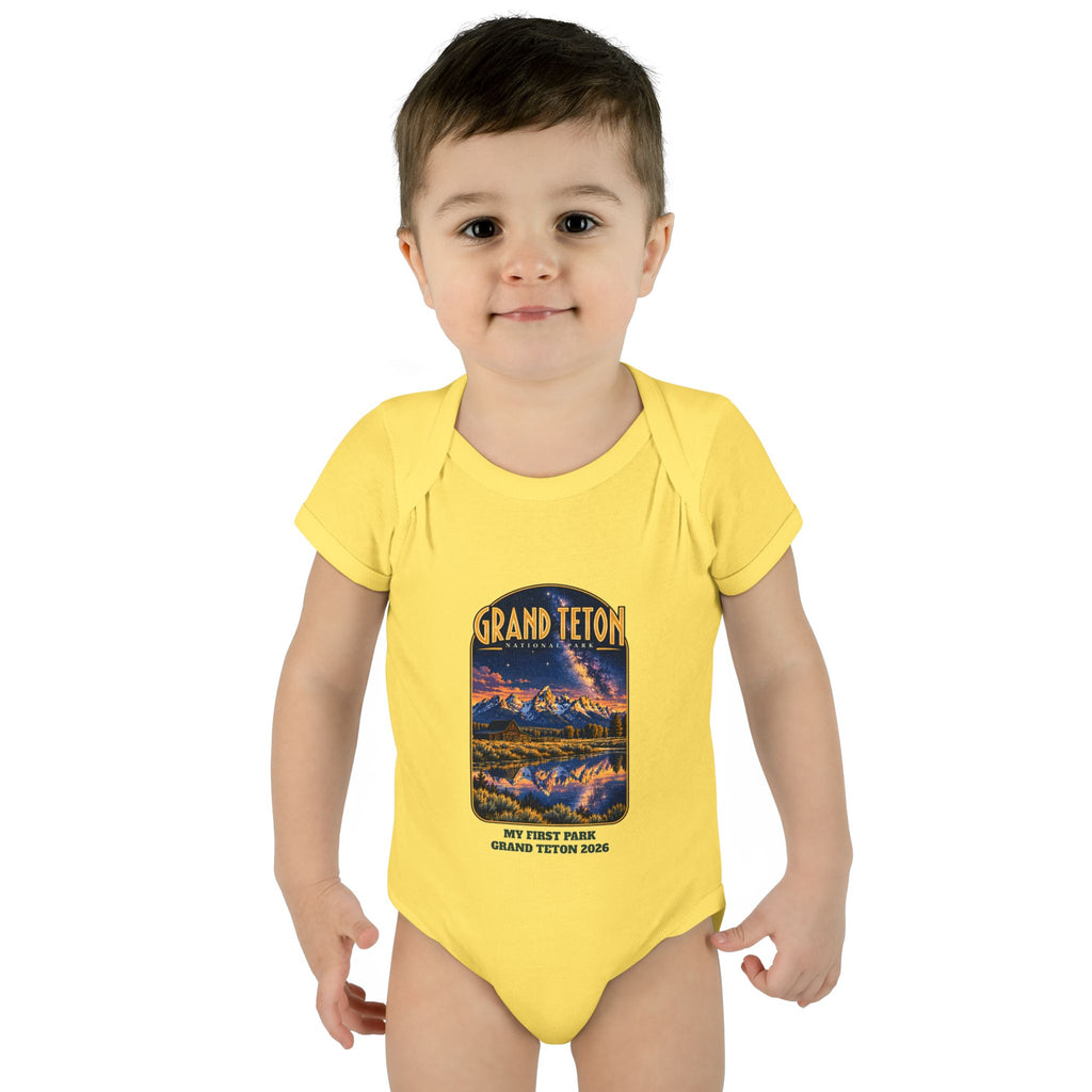 Custom Baby Grand Teton National Park Night Sky Onesie