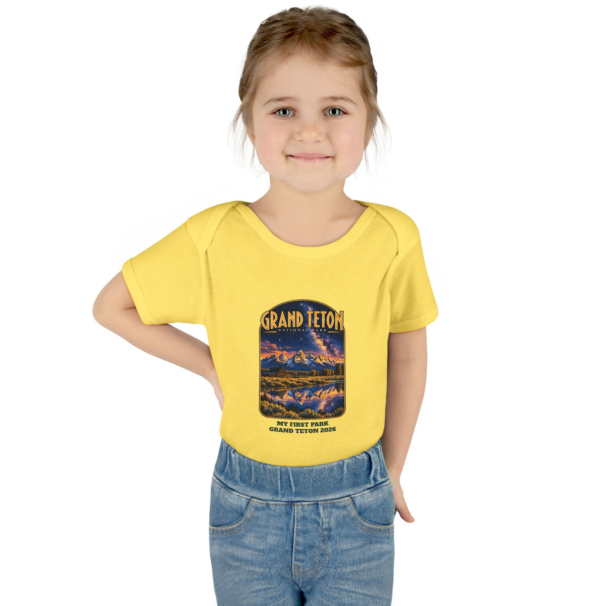 Custom Baby Grand Teton National Park Night Sky Onesie
