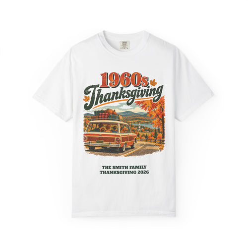 Custom 1960s Thanksgiving Family Road Trip Shirt