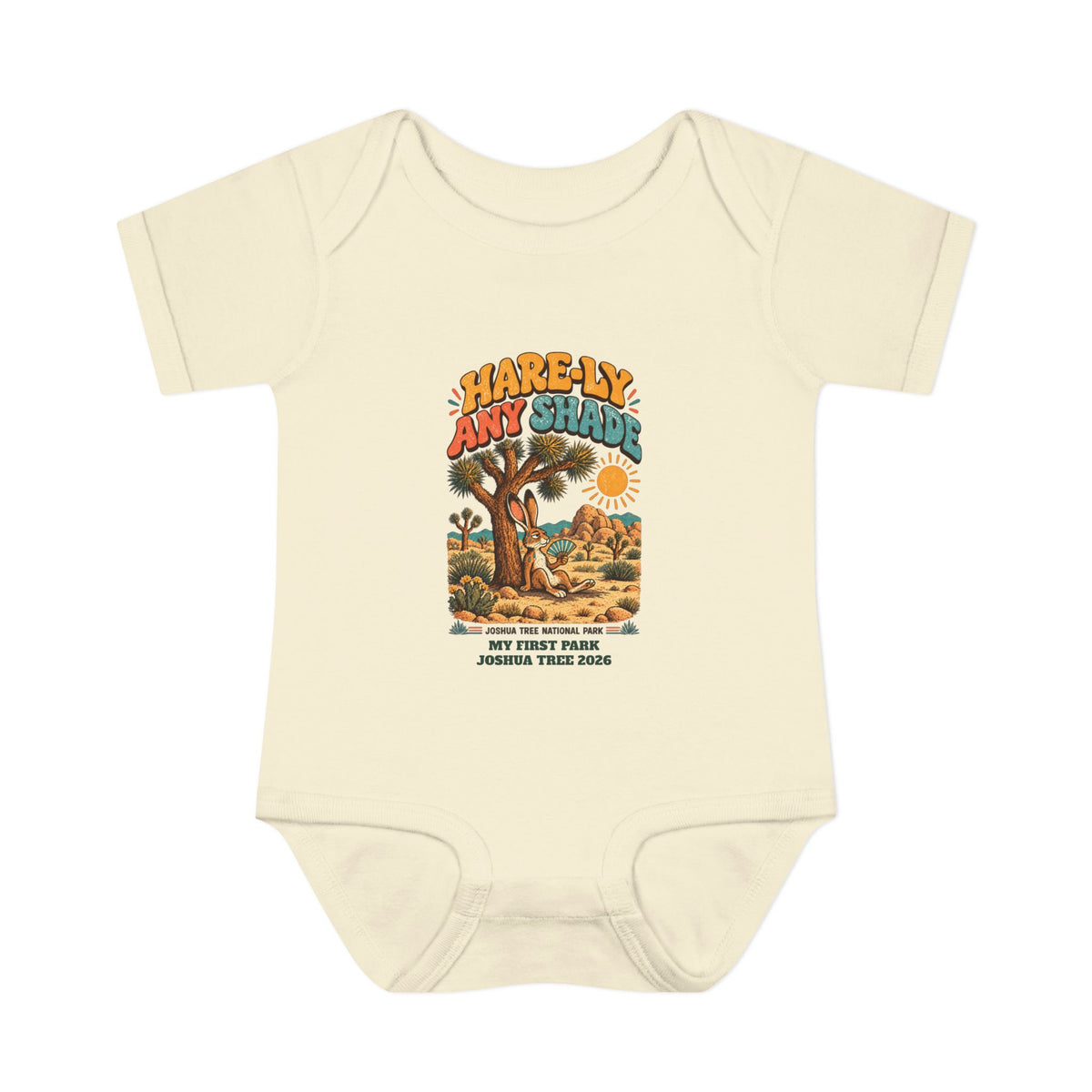 Custom Baby Joshua Tree National Park Hare-ly Any Shade Onesie