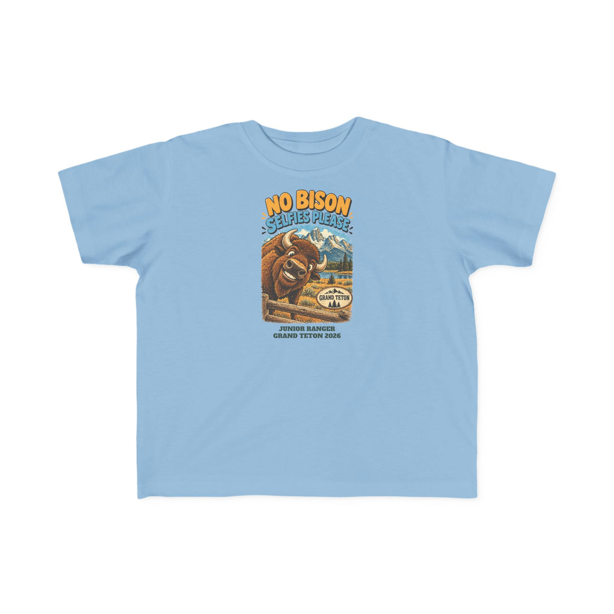 Custom Toddler Grand Teton National Park Funny Bison Shirt