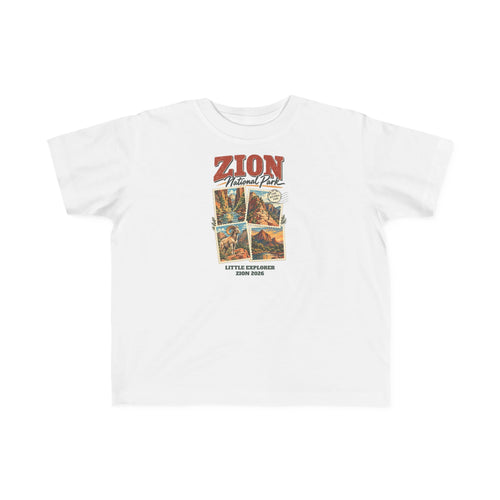 Custom Toddler Zion National Park Stamp Collage Shirt