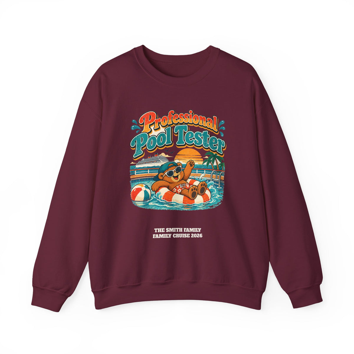 Custom Pool Tester Family Cruise Sweatshirt