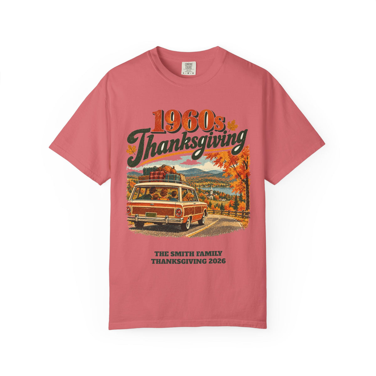 Custom 1960s Thanksgiving Family Road Trip Shirt