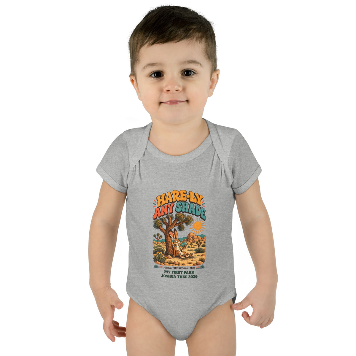 Custom Baby Joshua Tree National Park Hare-ly Any Shade Onesie