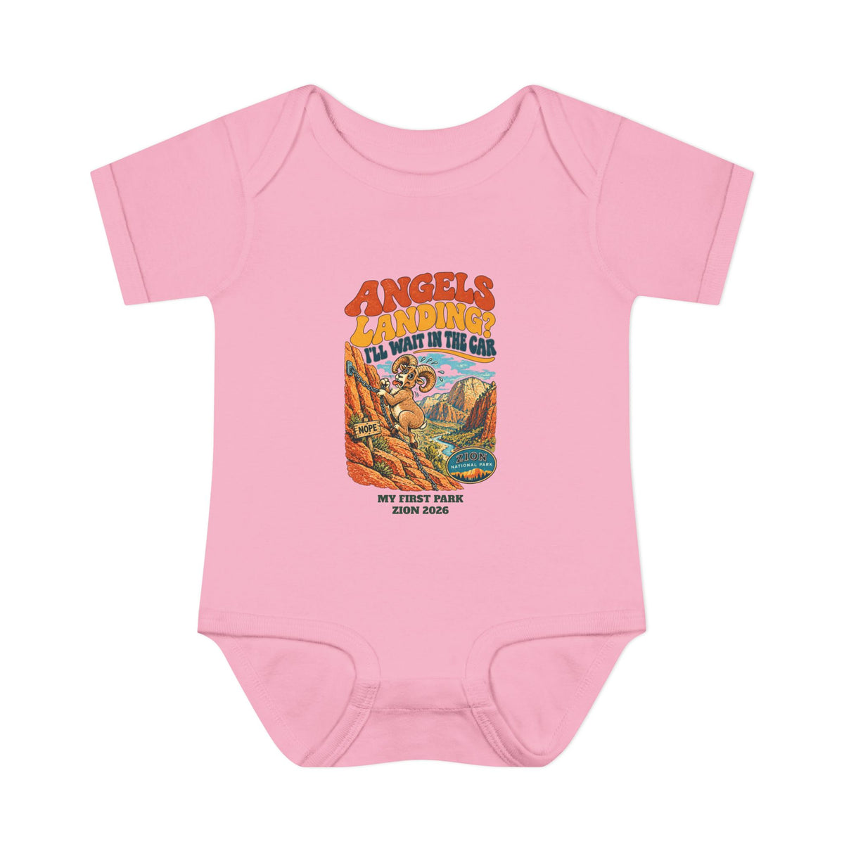Custom Baby Zion National Park Angels Landing Onesie