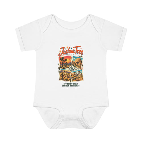 Custom Baby Joshua Tree National Park Stamp Collage Onesie