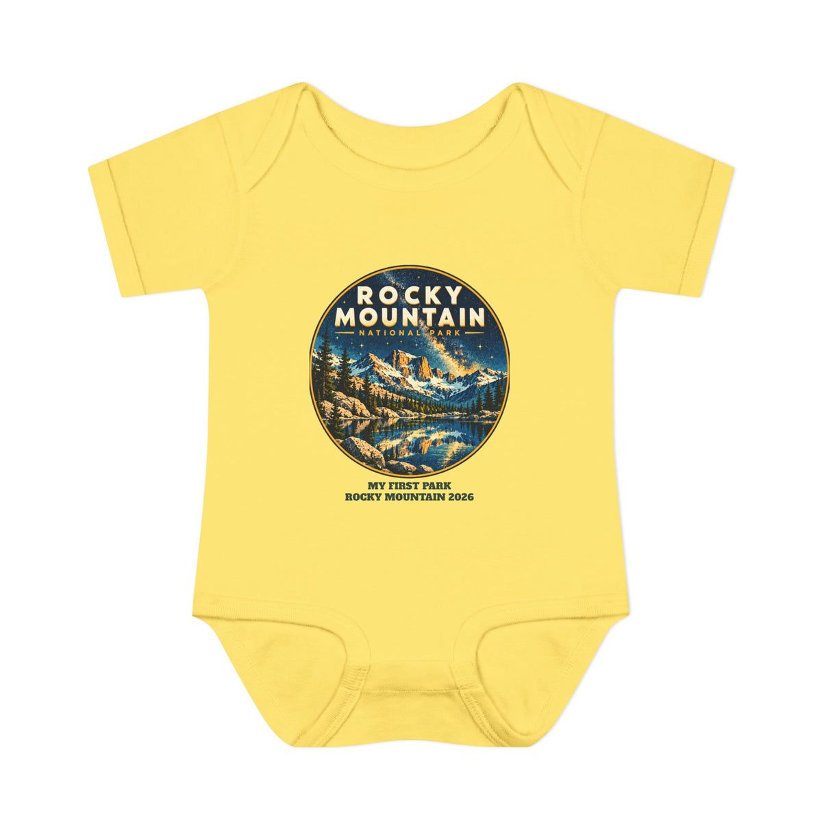 Custom Baby Rocky Mountain National Park Night Sky Onesie