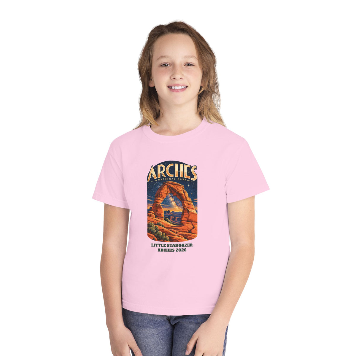 Custom Kids Arches National Park Night Sky Shirt