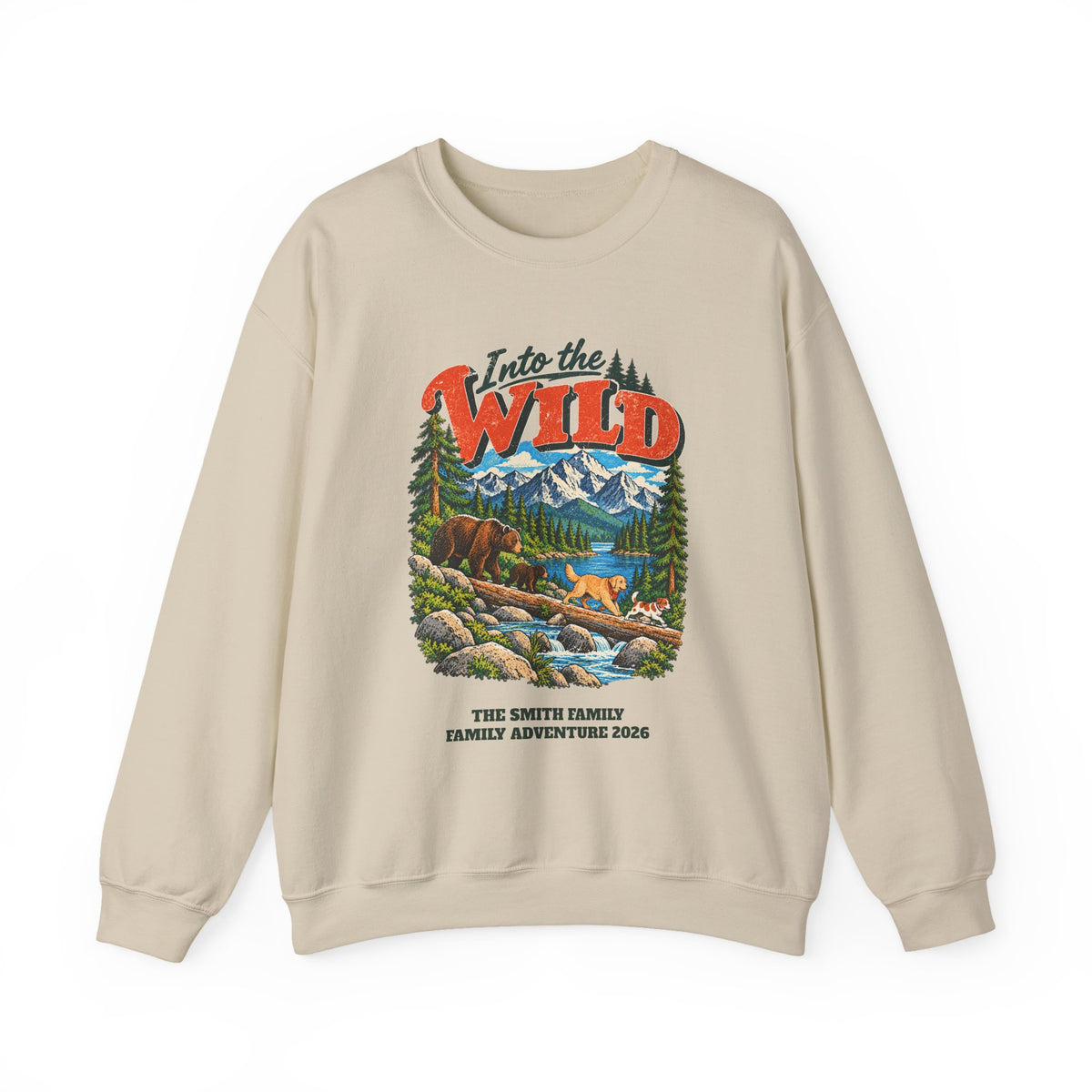 Custom Into the Wild Family Hiking Sweatshirt