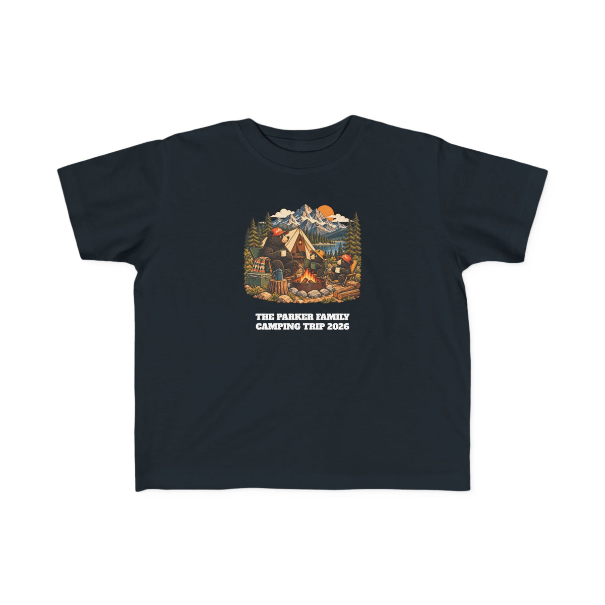Custom Toddler Bear Campfire Tee