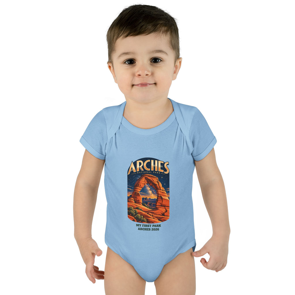 Custom Baby Arches National Park Night Sky Onesie