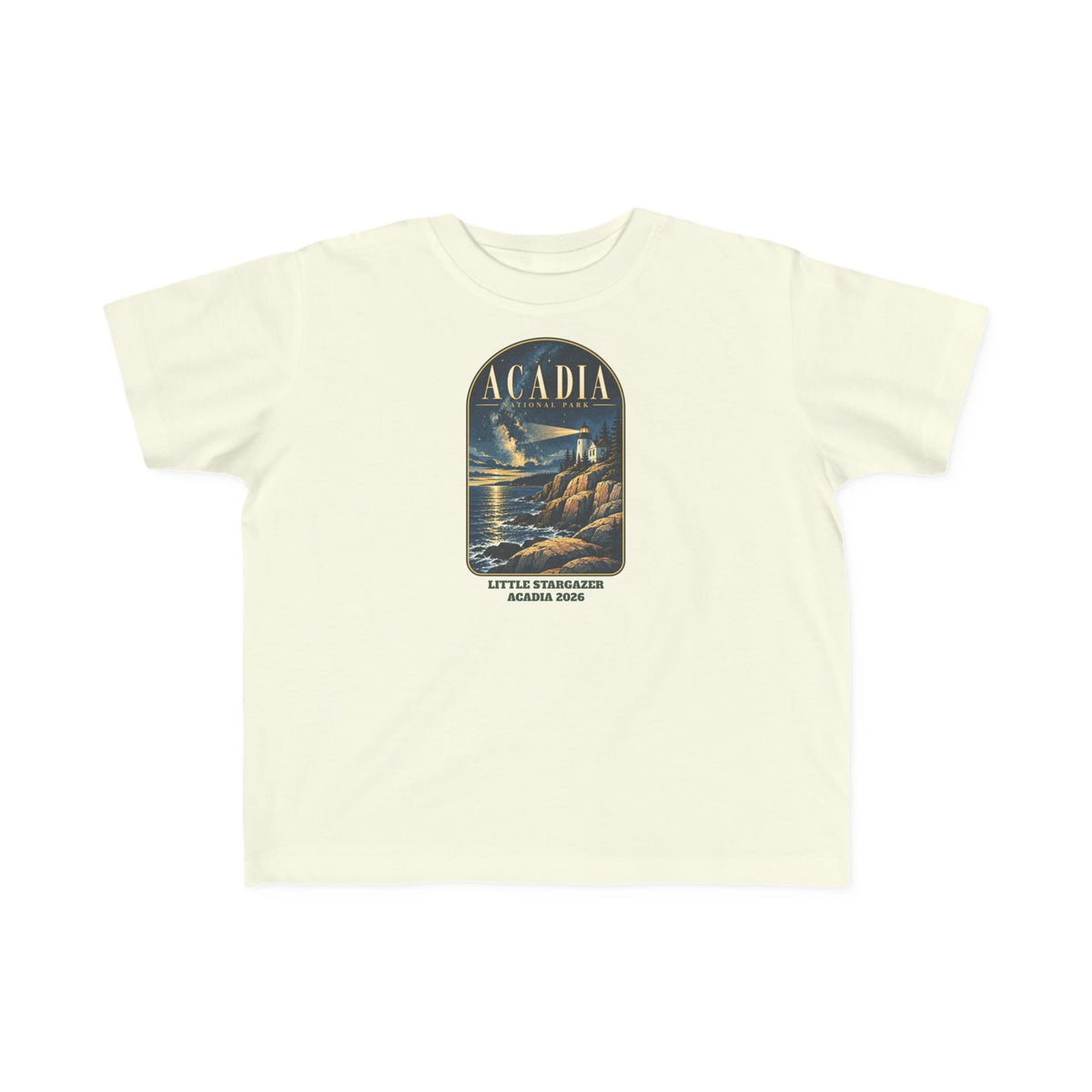 Custom Toddler Acadia National Park Lighthouse Night Sky Shirt