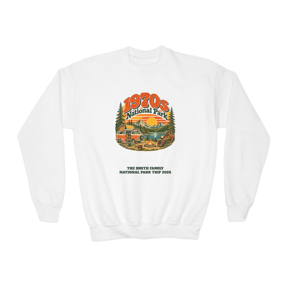 Custom Kids 1970s National Park Sweatshirt