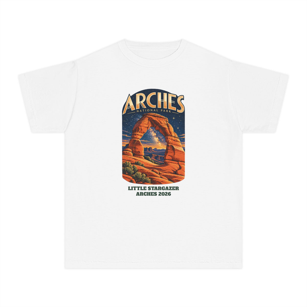 Custom Kids Arches National Park Night Sky Shirt