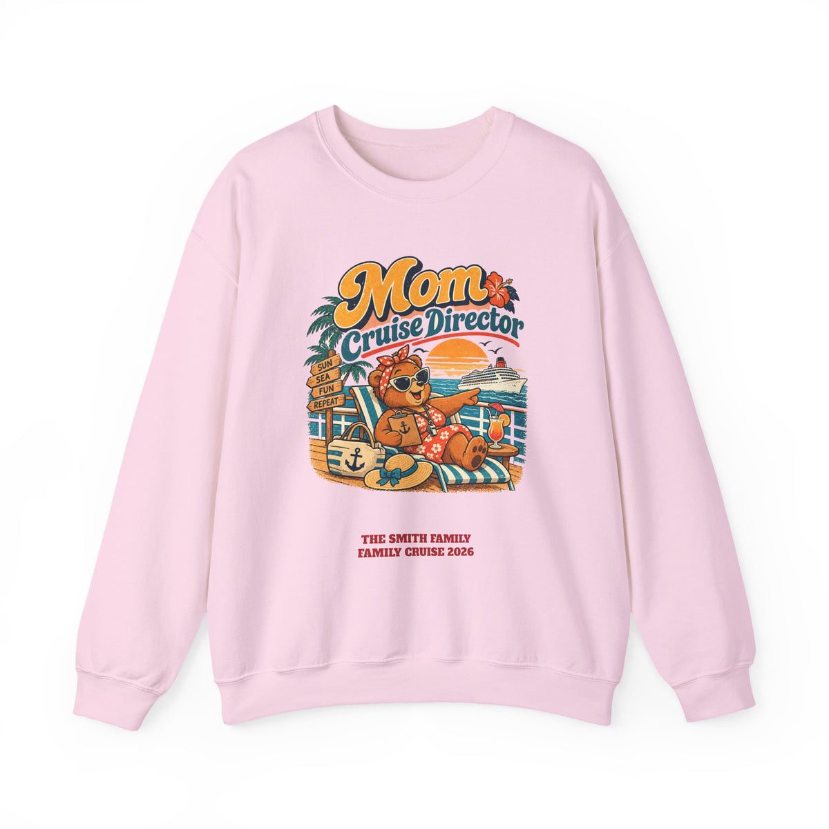 Custom Mom Cruise Director Family Cruise Sweatshirt
