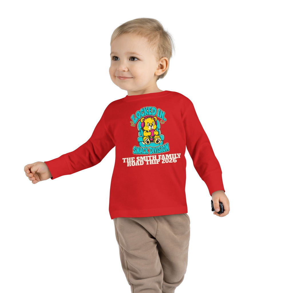 Custom Toddler Snack Division Road Trip Long Sleeve Shirt