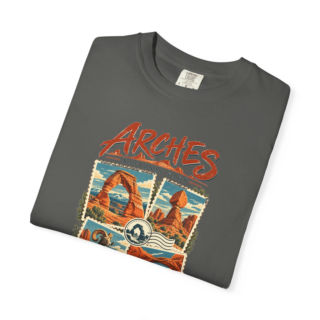 Custom Arches National Park Stamp Collage Shirt