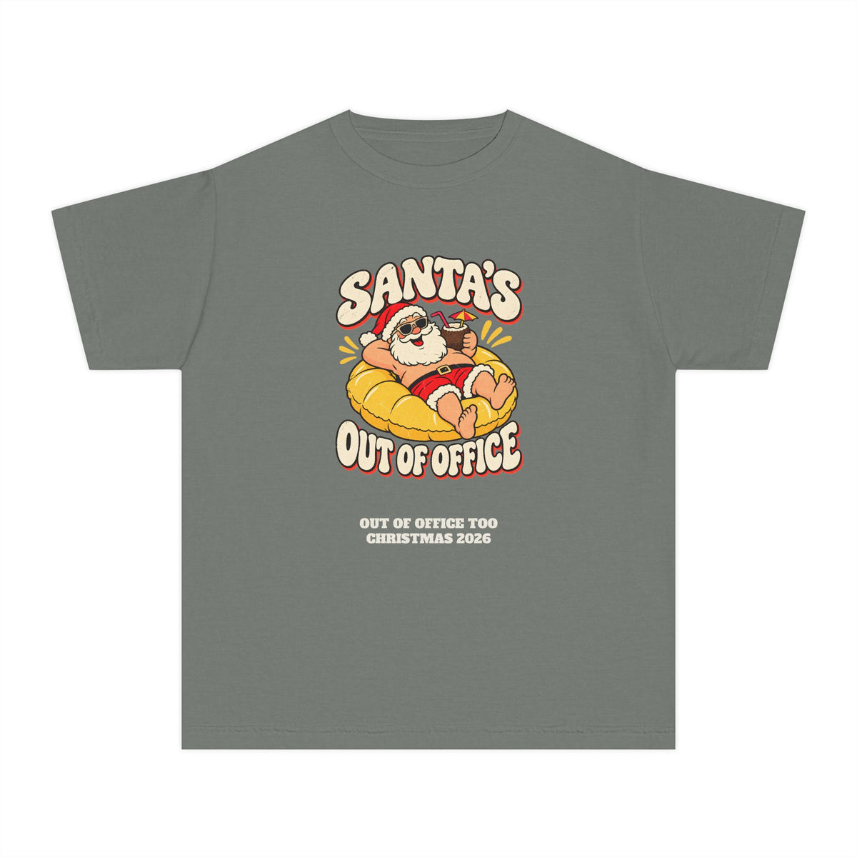 Custom Kids Santa's Out Of Office Christmas Shirt