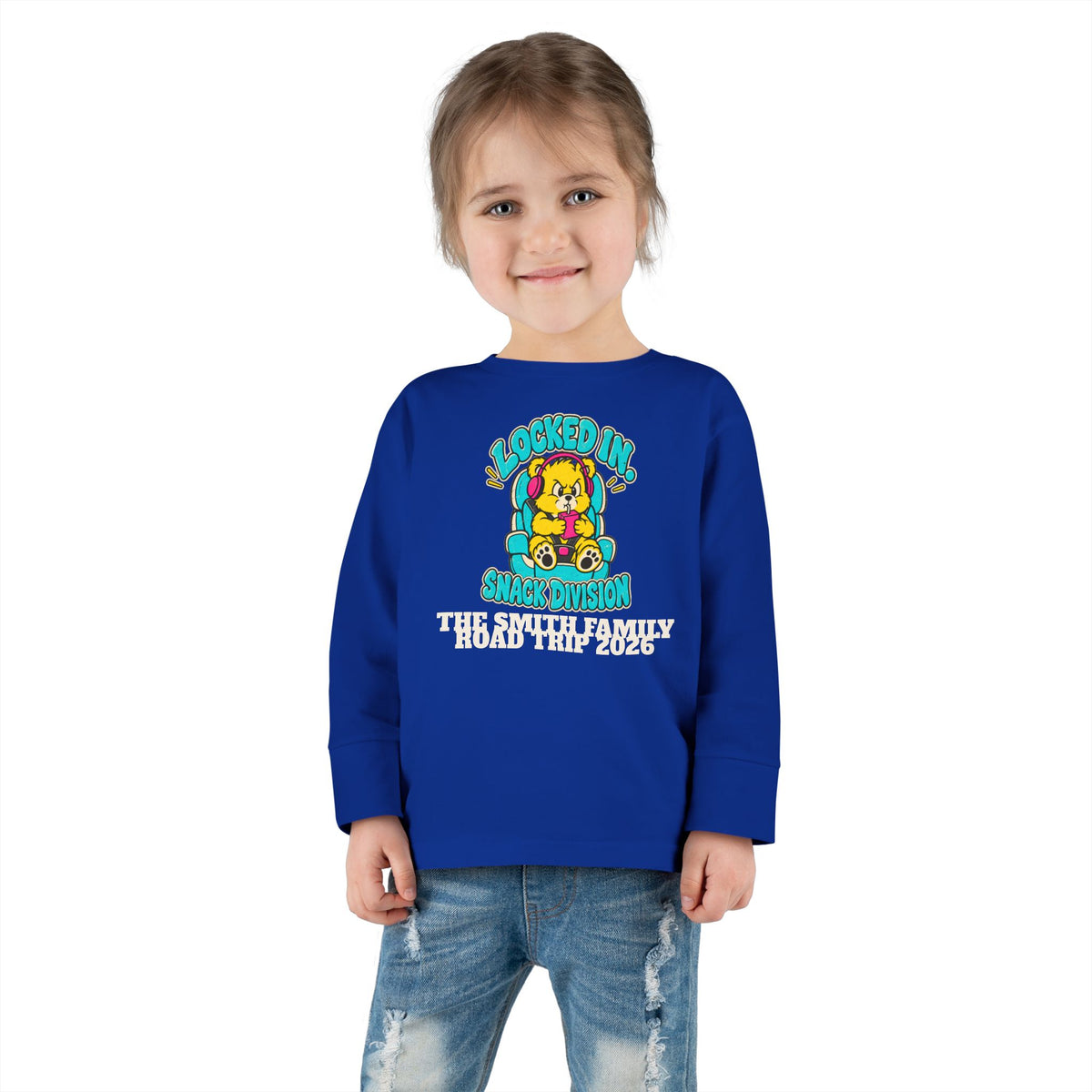 Custom Toddler Snack Division Road Trip Long Sleeve Shirt