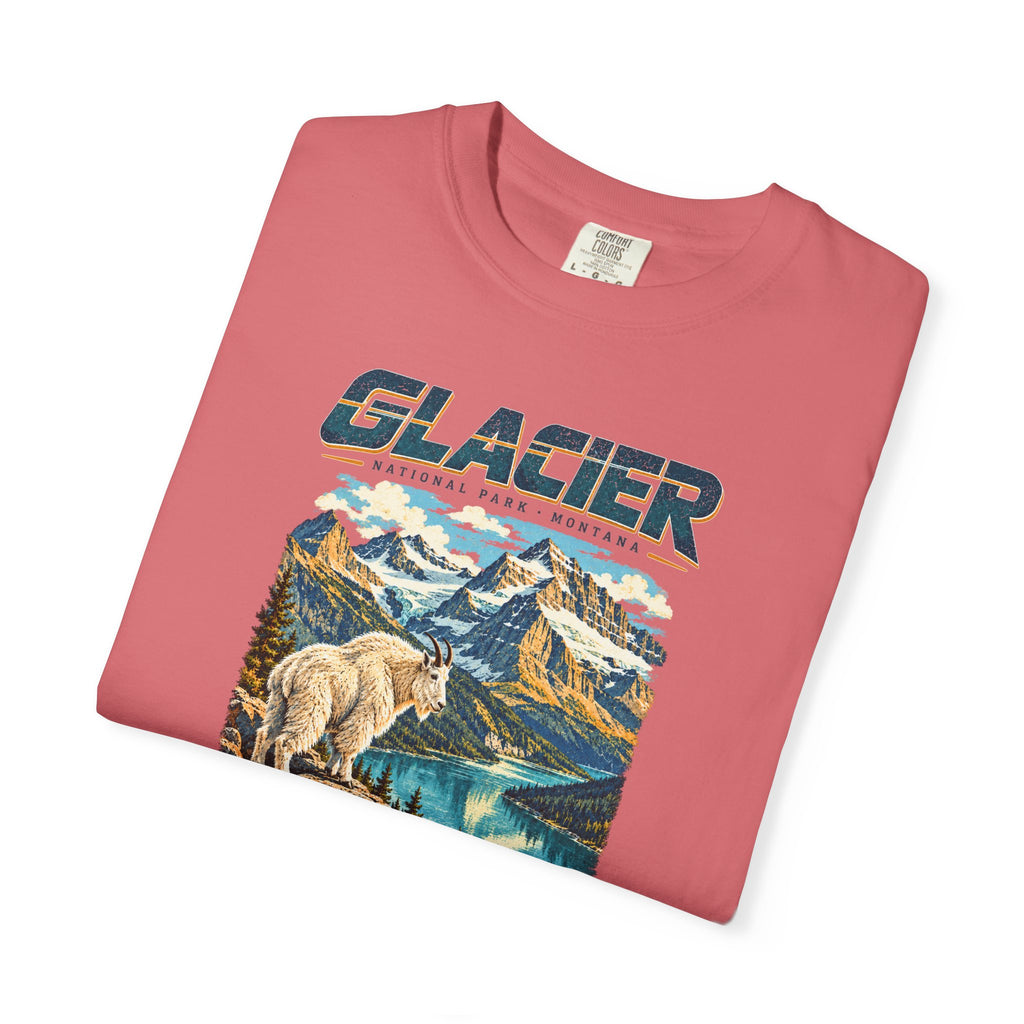 Custom Glacier National Park Vintage Mountain Goat Shirt
