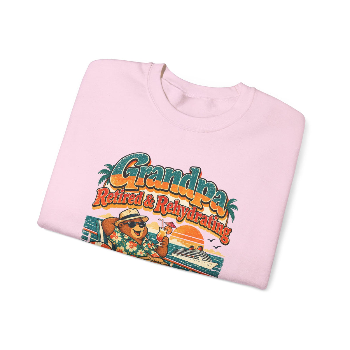 Custom Grandpa Retired & Rehydrating Cruise Sweatshirt