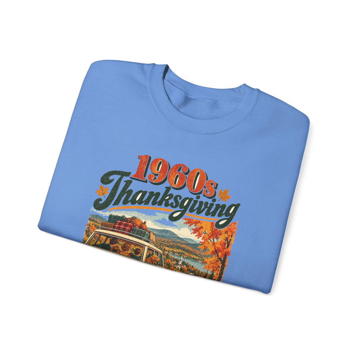Custom 1960s Thanksgiving Family Road Trip Sweatshirt