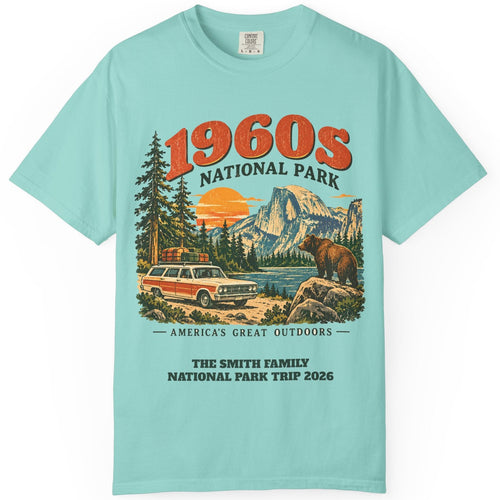 Custom 1960s National Park Family Trip Shirt