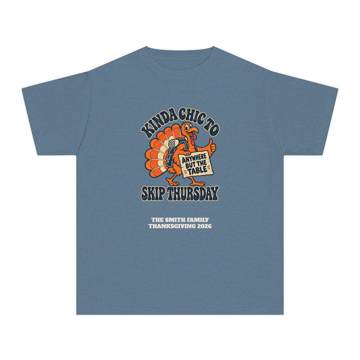 Custom Kids Kinda Chic to Skip Thursday Thanksgiving Shirt