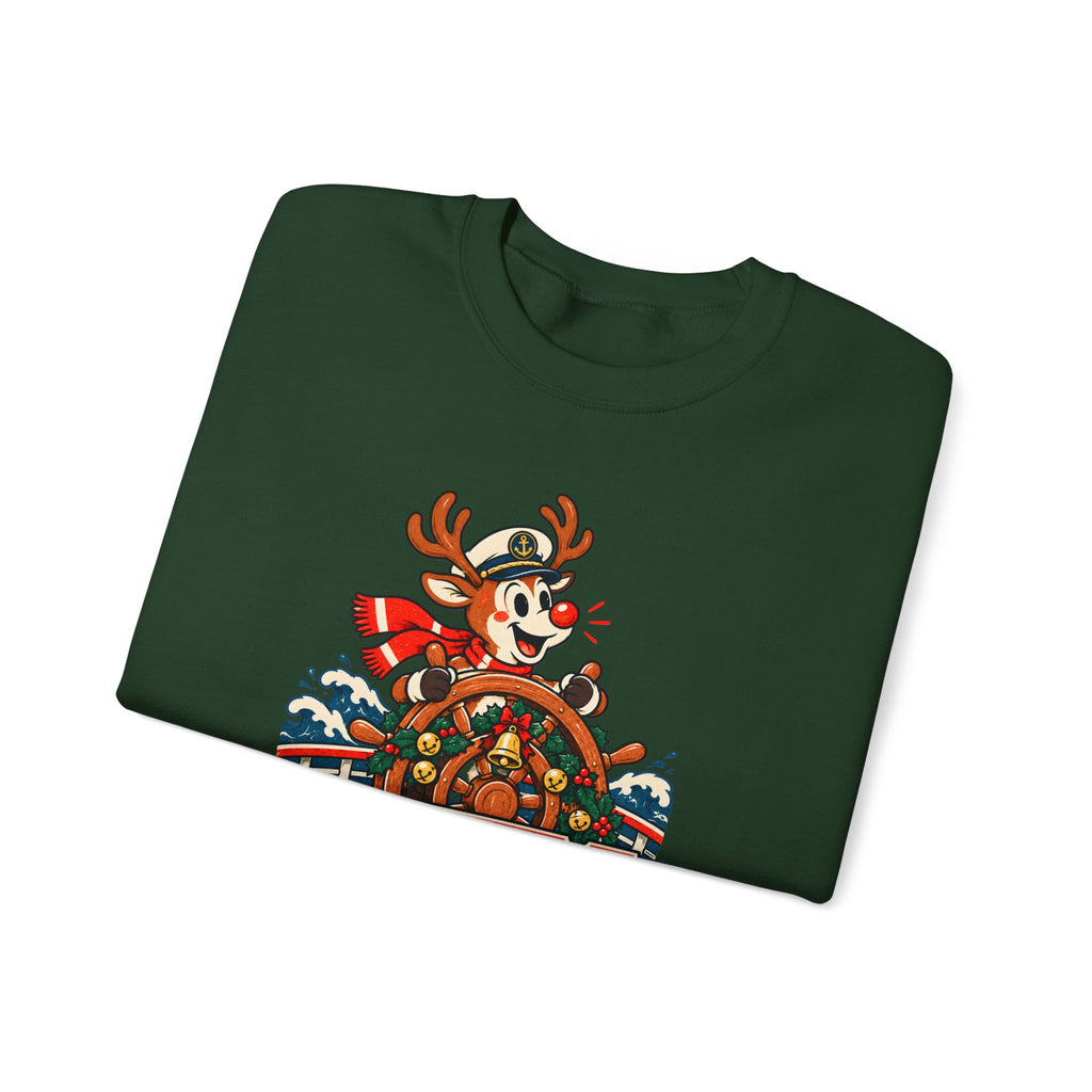 Custom Reindeer Captain Christmas Cruise Sweatshirt