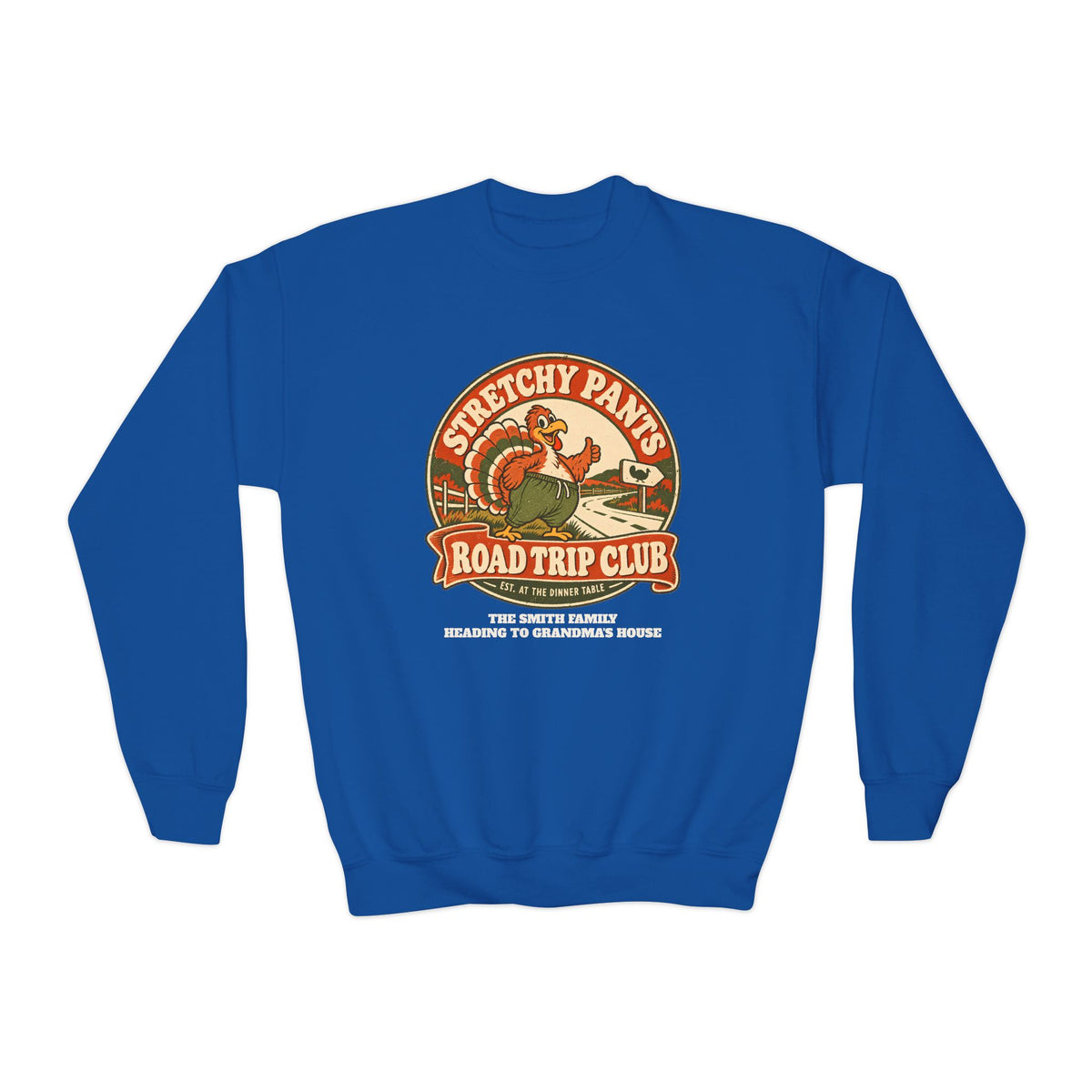 Custom Kids Stretchy Pants Thanksgiving Sweatshirt